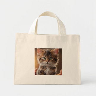 Mini Tote Bag Cute Kitten