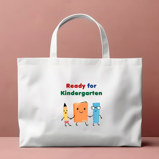 Mini Tote Bag Cute Ready for Kindergarten School Book (Créateur téléchargé)