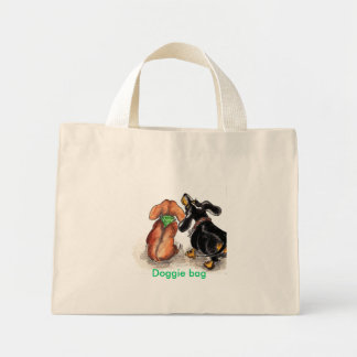 Mini Tote Bag dachshund doggie