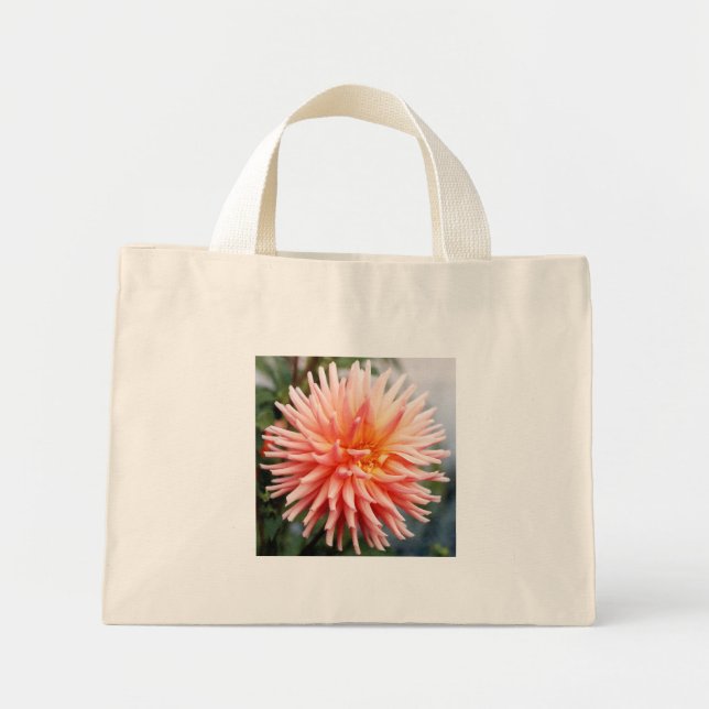 Mini Tote Bag Dahlias Fleur Éblouissante (Devant)