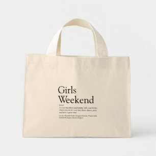 Mini Tote Bag Définition du plaisir du week-end entre filles mod
