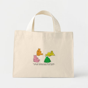 Mini Tote Bag Des hippopotames affamés ! - Minuscule Fourre-tou
