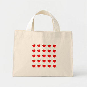 Mini Tote Bag Design simple de coeur rouge
