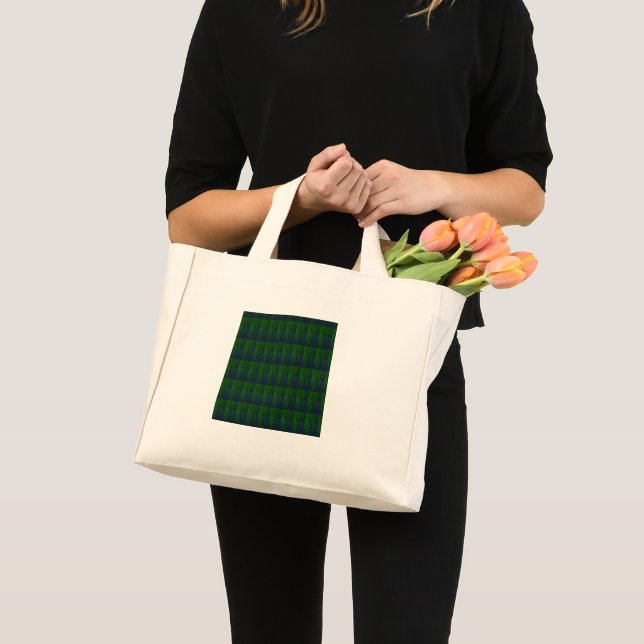 Mini Tote Bag Dessin abstrait MODERNE vert-mosaïque d'olive minu (Devant (produit))