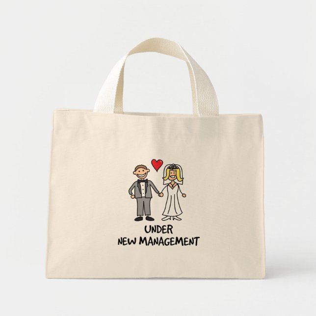 Mini Tote Bag Dessin animé de mariage - Sous nouvelle direction (Devant)