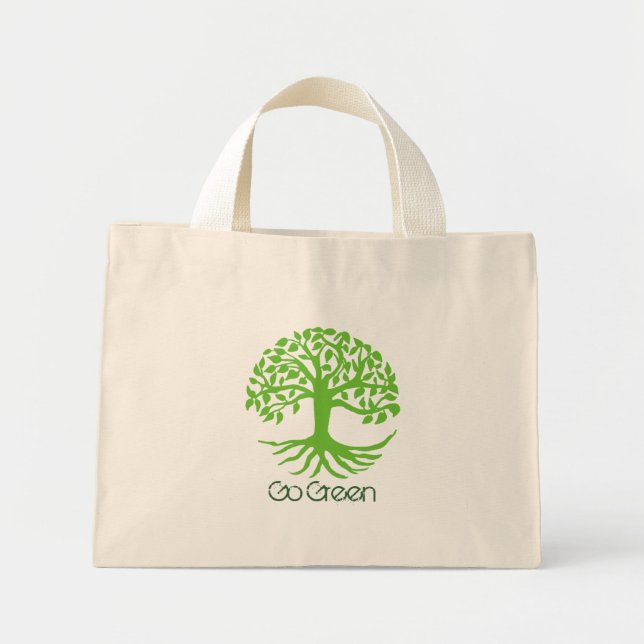 Mini Tote Bag Devenez écolo fourre-tout (Devant)