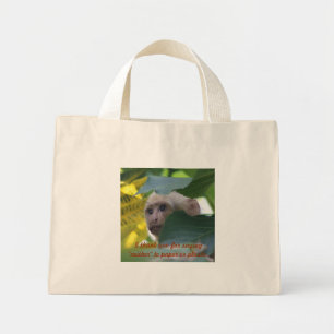 Mini Tote Bag Dire "ni le papier ni le plastique"