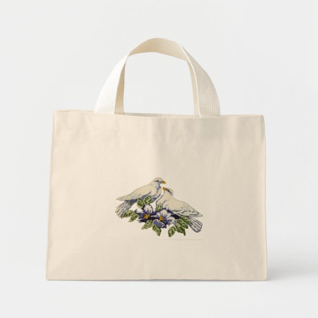 Mini Tote Bag Doses de points de croix (Devant)