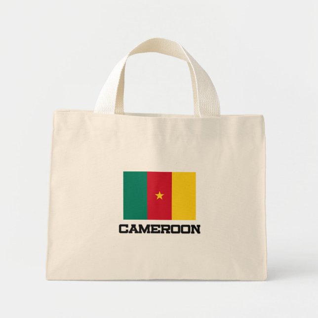 Mini Tote Bag Drapeau du Cameroun (Devant)
