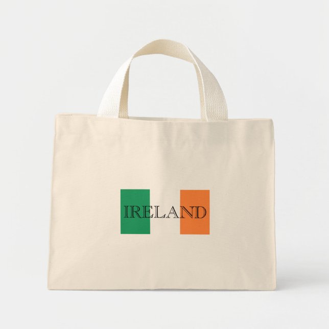Mini Tote Bag Drapeau irlandais Irlande tct (Devant)