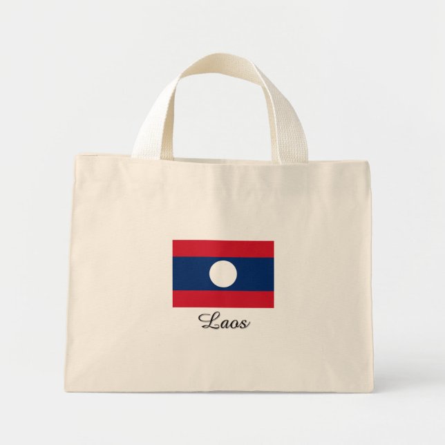 Mini Tote Bag Drapeau laotien (Devant)
