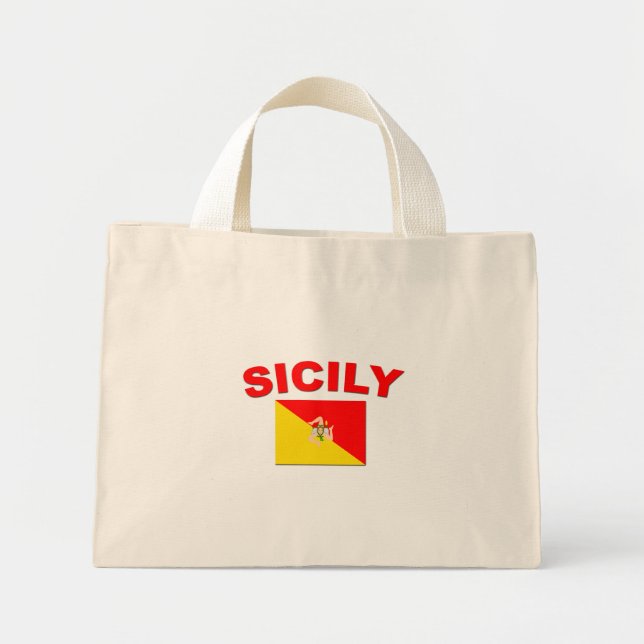 Mini Tote Bag Drapeau sicilien 1 (Devant)