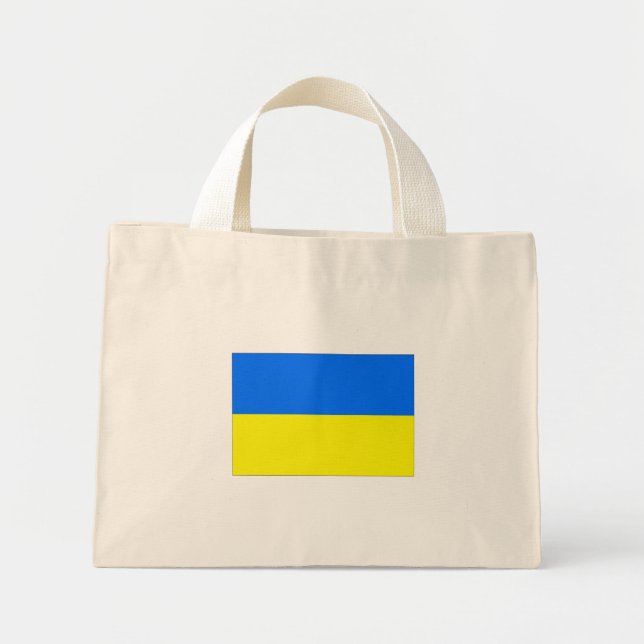 Mini Tote Bag Drapeau ukrainien (Devant)