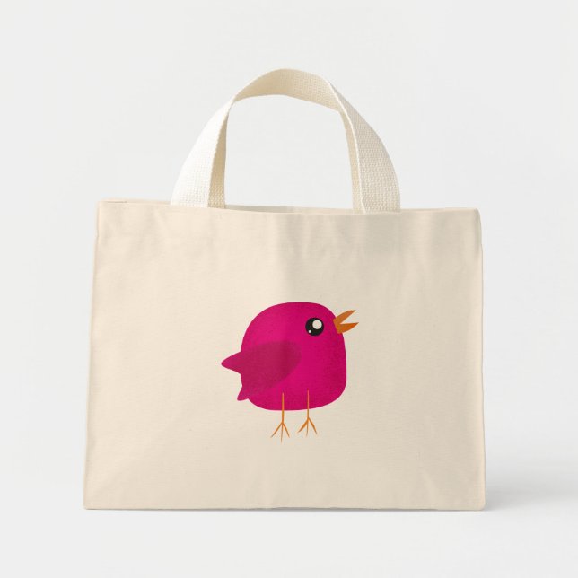 Mini Tote Bag Enfants oiseau mignon  (Devant)