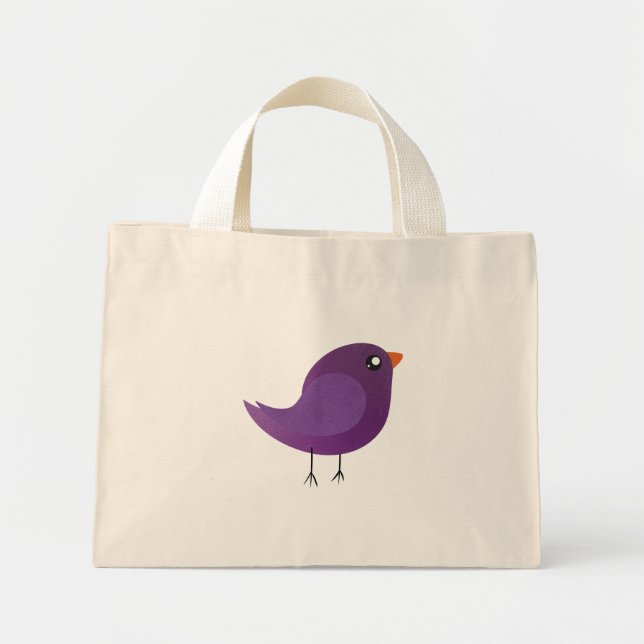 Mini Tote Bag Enfants oiseau mignon  (Devant)