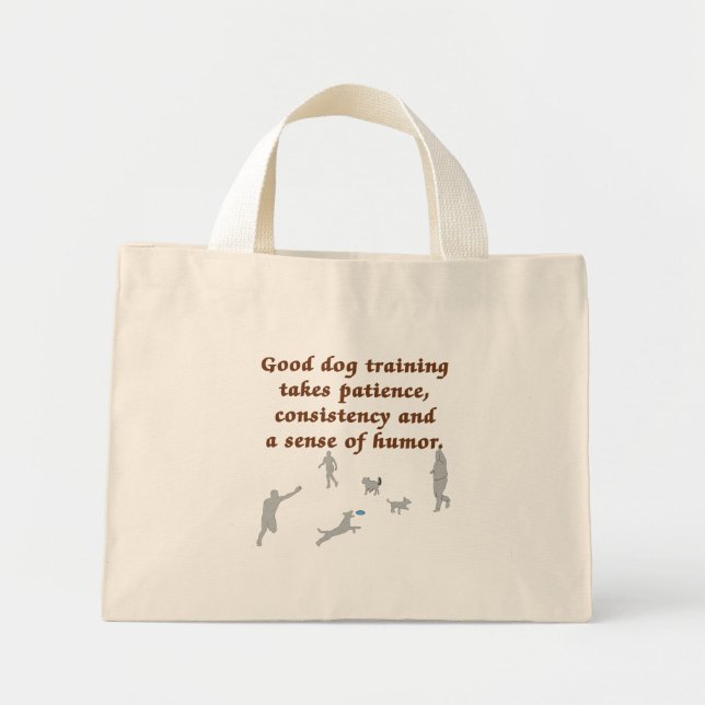 Mini Tote Bag Entraînement de bons chiens (Devant)