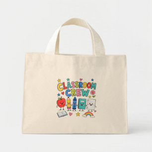 Mini Tote Bag Équipage de classe mignon décoration de classe pou