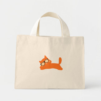 Mini Tote Bag Feline art