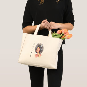 Mini Tote Bag Fille Noire Papillon Minimaliste Pastel Personnali
