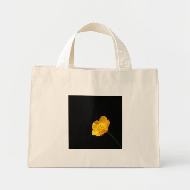 Mini Tote Bag Fleur en tasse de beurre (Devant)
