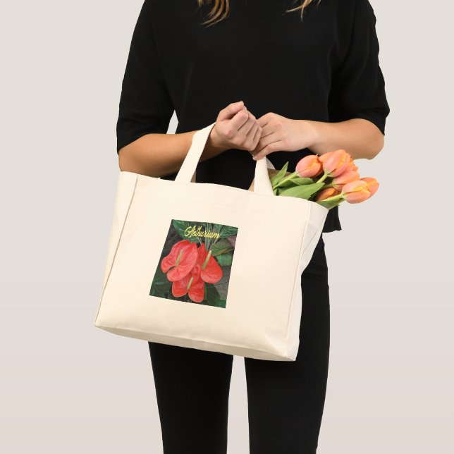 MINI TOTE BAG FLORAL / ANTHURIUM (Devant (produit))