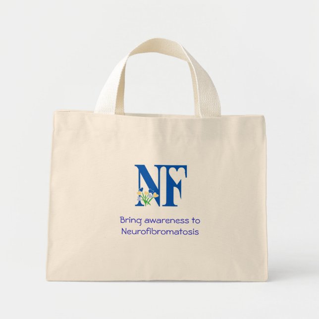 Mini Tote Bag Fourre-tout de sensibilisation à la neurofibromato (Devant)