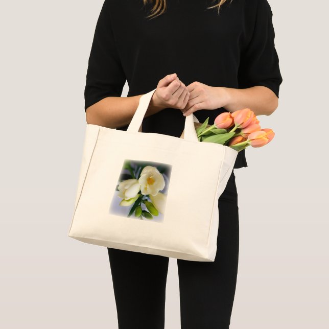 Mini Tote Bag frénésie jaune blanc (Devant (produit))