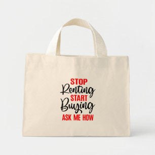Mini Tote Bag Funny Immobilier Agent Maison-cadeau Broker Realto