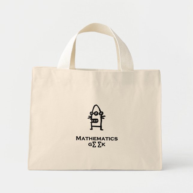Mini Tote Bag Geek mathématique de trois yeux (Devant)