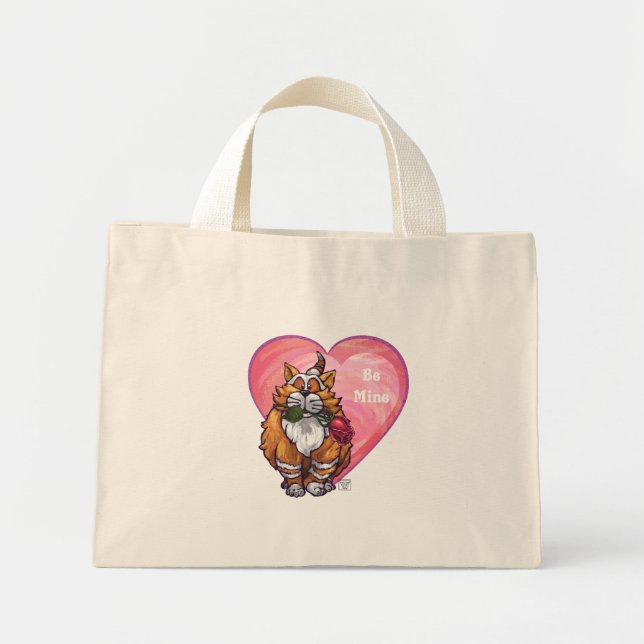 Mini Tote Bag Ginger Cat Saint-Valentin (Devant)