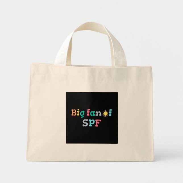 Mini Tote Bag Grand fan de SPF (Devant)