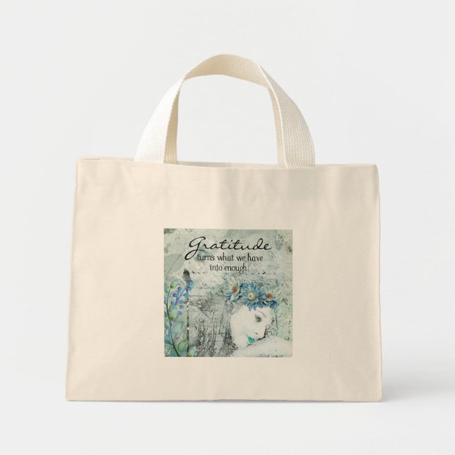 Mini Tote Bag Gratitude (Devant)