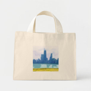 Mini Tote Bag Gratte-ciel de Chicago brossés à l'air