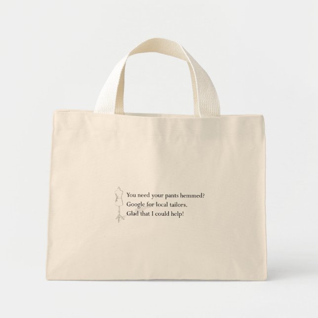 Mini Tote Bag "Heureux Que Je Puisse Aider !"Sac fourre-tout (Devant)