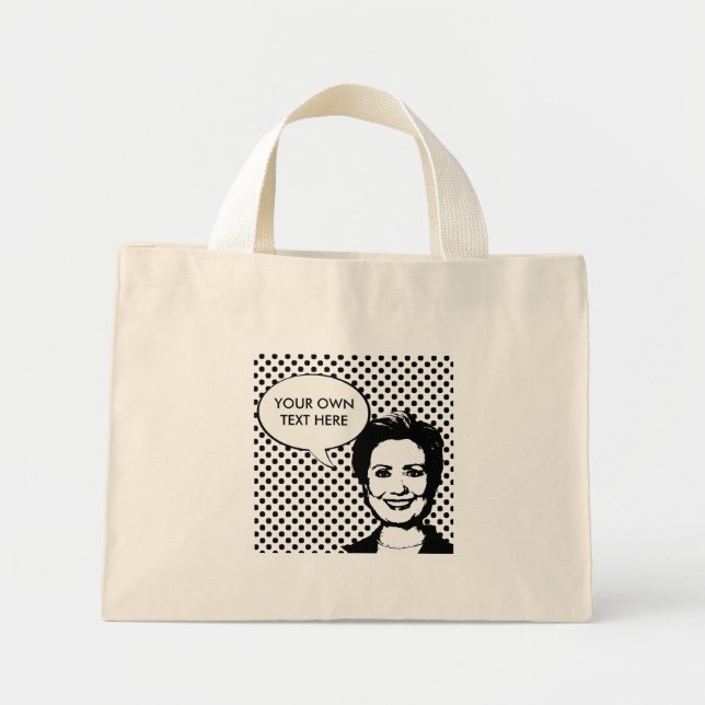 Mini Tote Bag Hillary Clinton 1 (Devant)