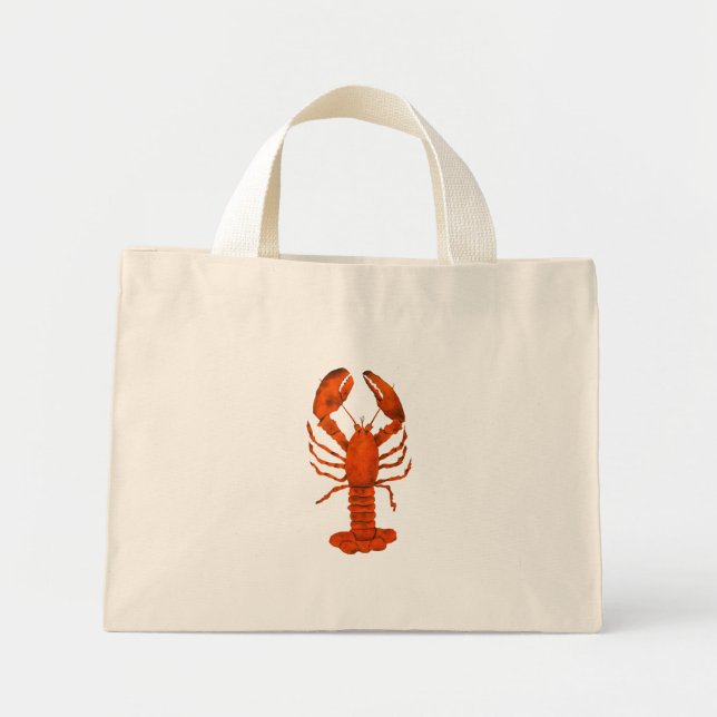 Mini Tote Bag Homard rouge (Devant)