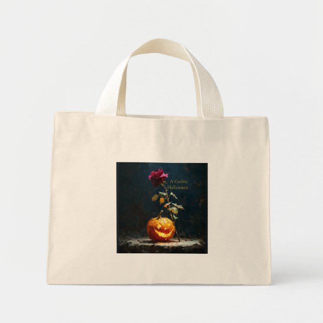 Mini Tote Bag Housse pour ordinateur portable Dark Romantic Pump (Devant)