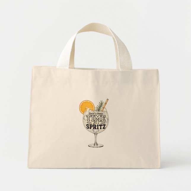 Mini Tote Bag Il y a toujours du temps pour un Spritz (Devant)