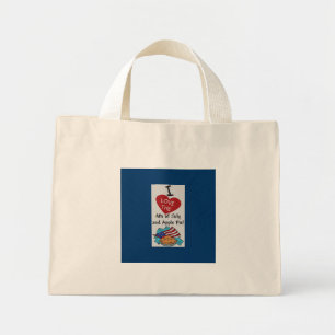 MINI TOTE BAG J'AIME LE QUATRIÈME JUILLET ET APPLE PIE