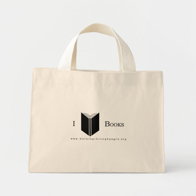 Mini Tote Bag J'aime les livres (Devant)