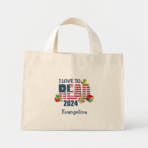 Mini Tote Bag J'AIME LIRE America Flag 2024 Kids