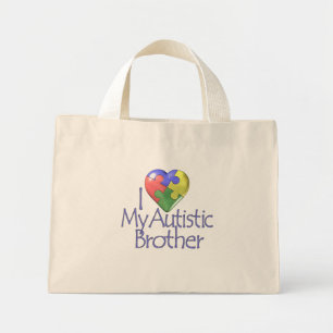Mini Tote Bag J'Aime Mon Frère Autiste