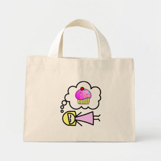 Mini Tote Bag Je rêve de cupcakes