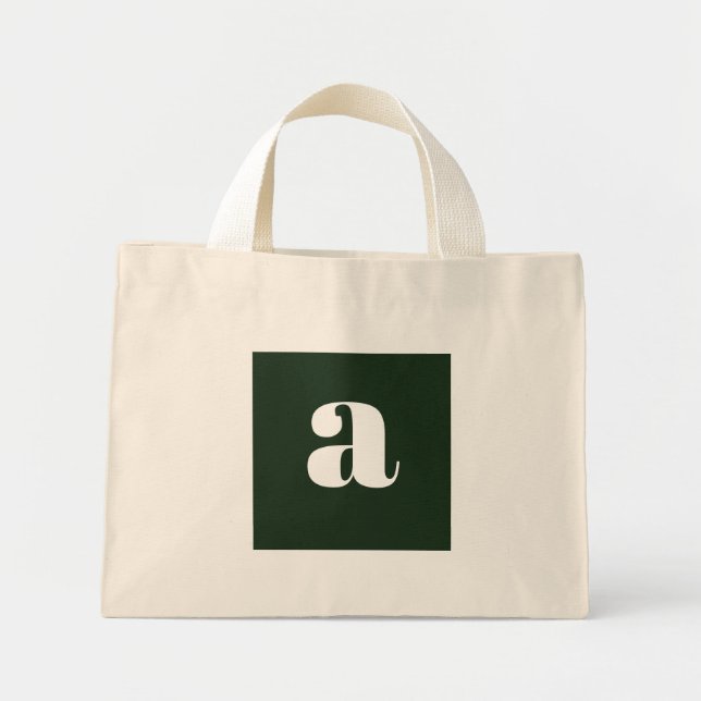 Mini Tote Bag Joli Monogramme Pastel Blanc Vert   (Devant)