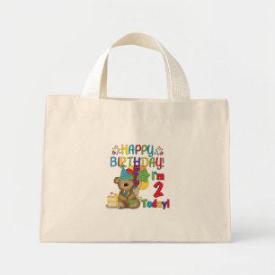 Mini Tote Bag Joyeux anniversaire Teddy Bear 2nd Tshirts and Gif