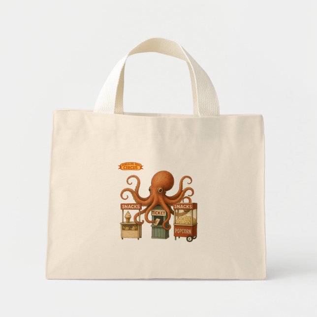 Mini Tote Bag La cabane de snacks du cirque d'Otto (Devant)