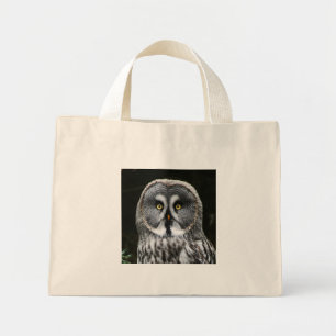 Mini Tote Bag La grande chouette grise tcnm