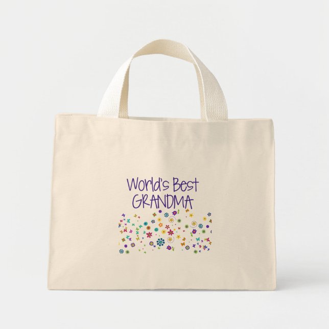 Mini Tote Bag La meilleure grand-mère du monde (Devant)