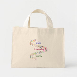 Mini Tote Bag La musique est ce que les sentiments sonnent comme