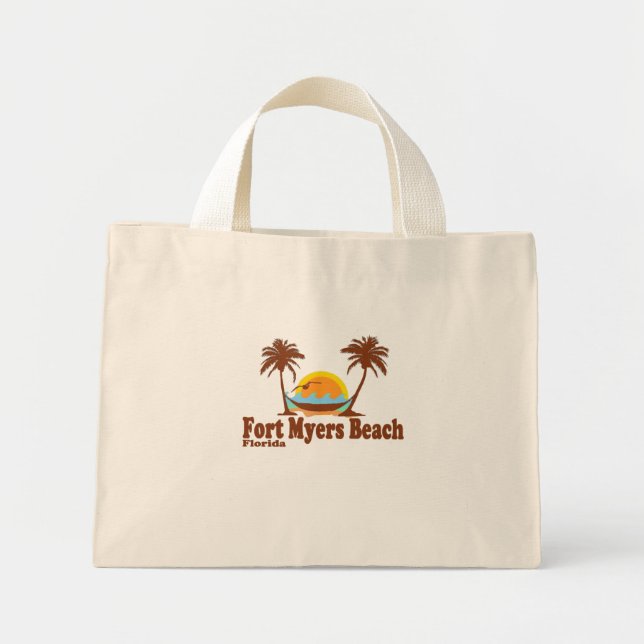 Mini Tote Bag La plage de Fort Myers. (Devant)